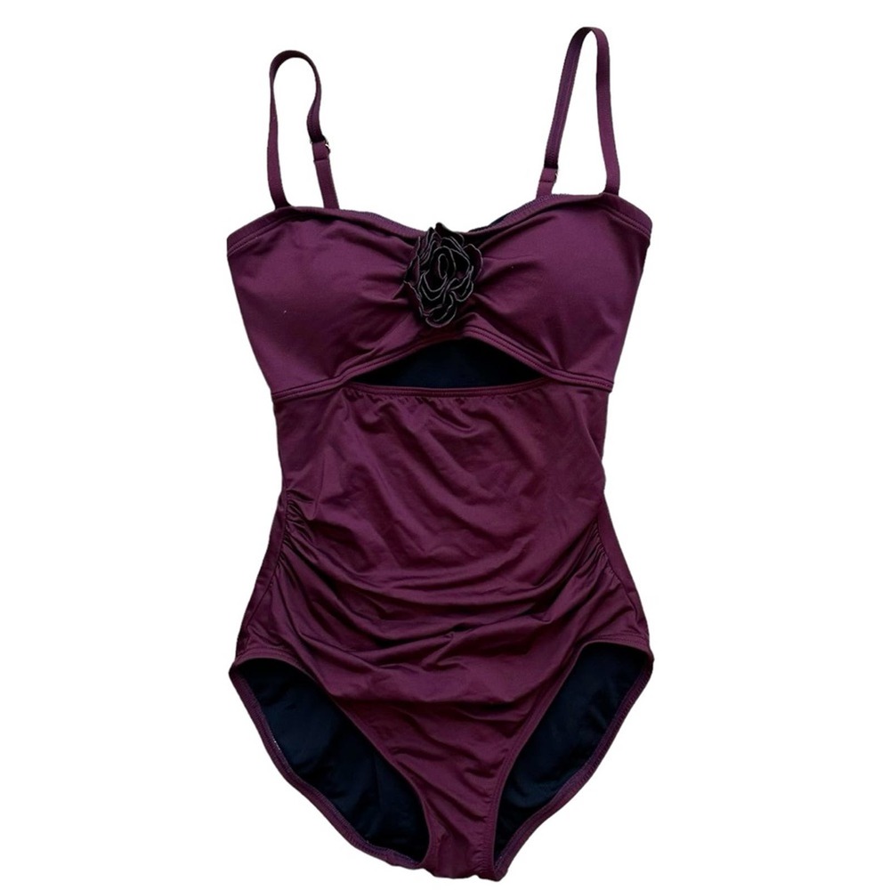 Kate Spade One Piece Swimsuit Rose Detail Size XS